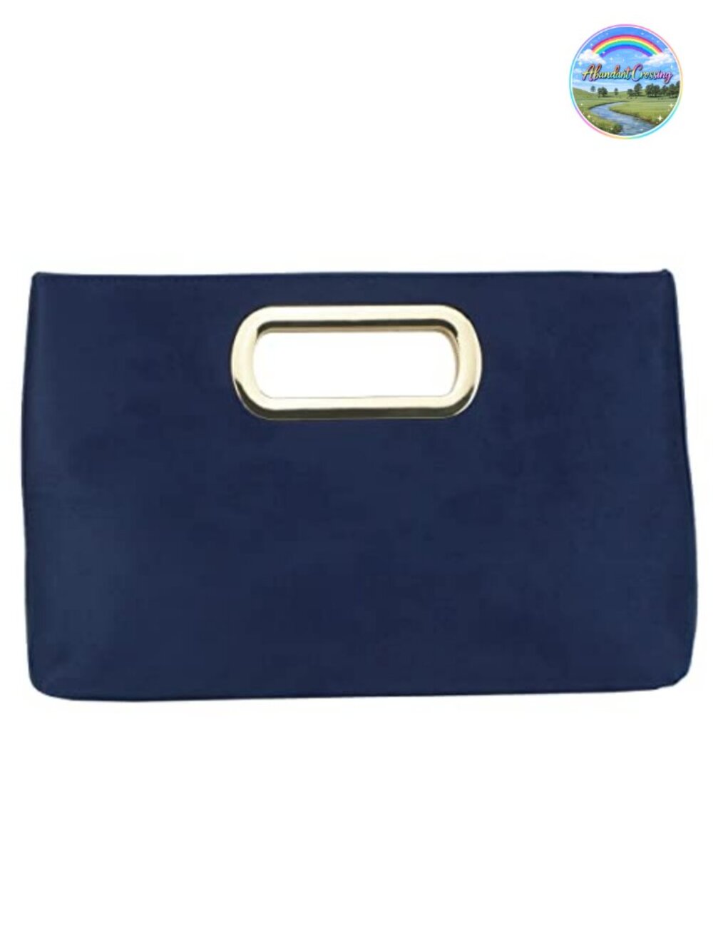 Faux Suede Clutch Top Handle Evening Bag with Detachable Chain